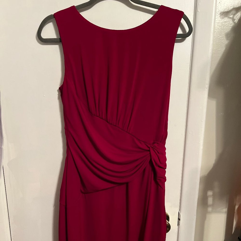 SUZIE CHIN BOUTIQUE MAROON DRESS SZ 8